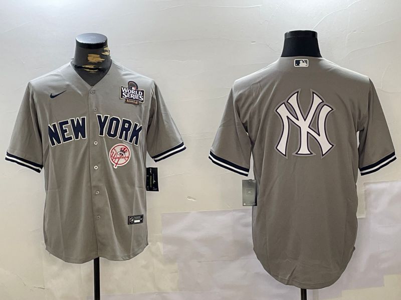 Men New York Yankees Blank Grey Game 2024 Nike MLB Jersey style 102716